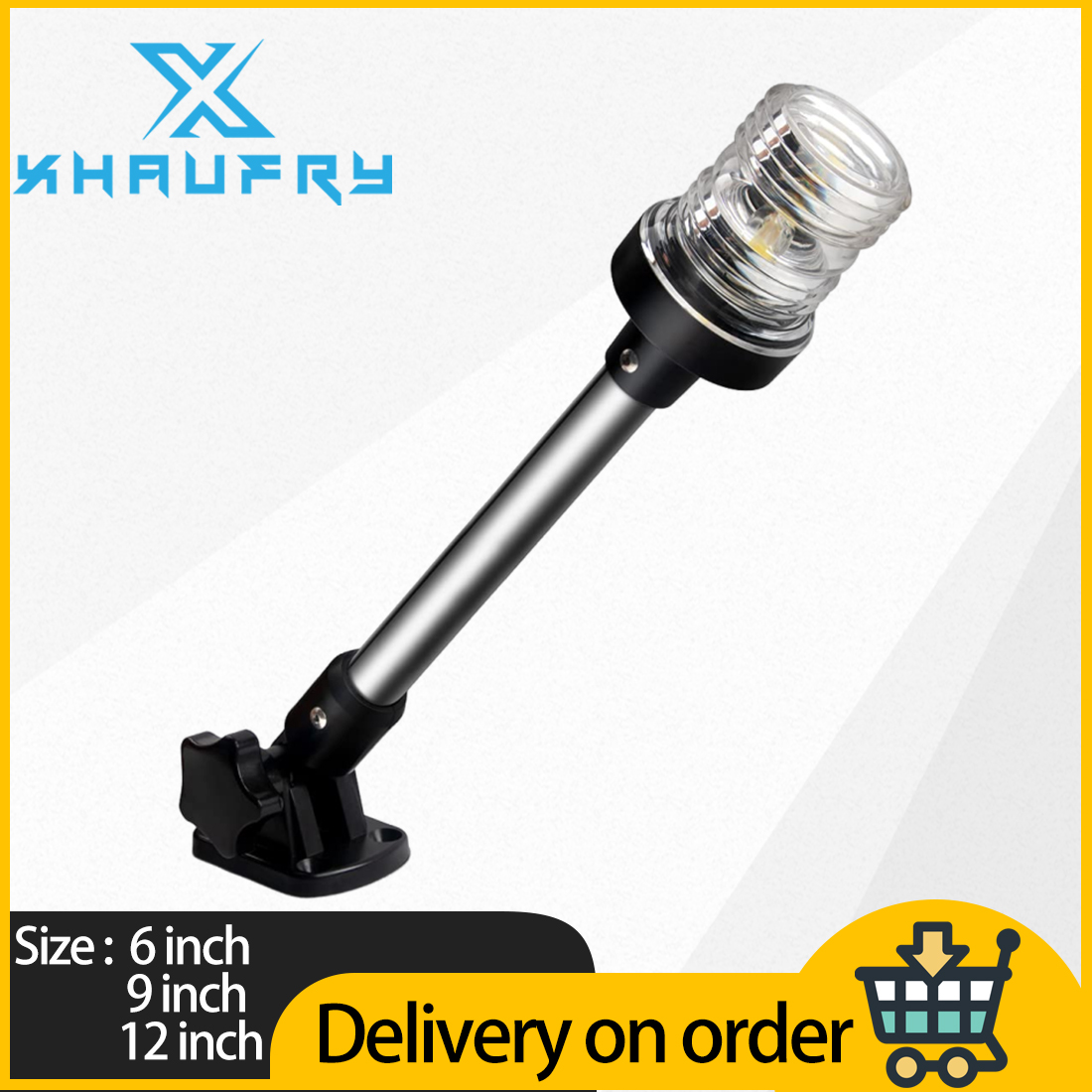 Fishing Boat Navigation Light - 360 Derece Beyaz LED Katlanabilir Kıç