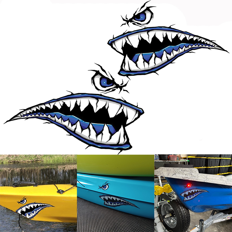 Fishing Boat Paddle - 2 adet köpekbalığı dişleri ağız tekne