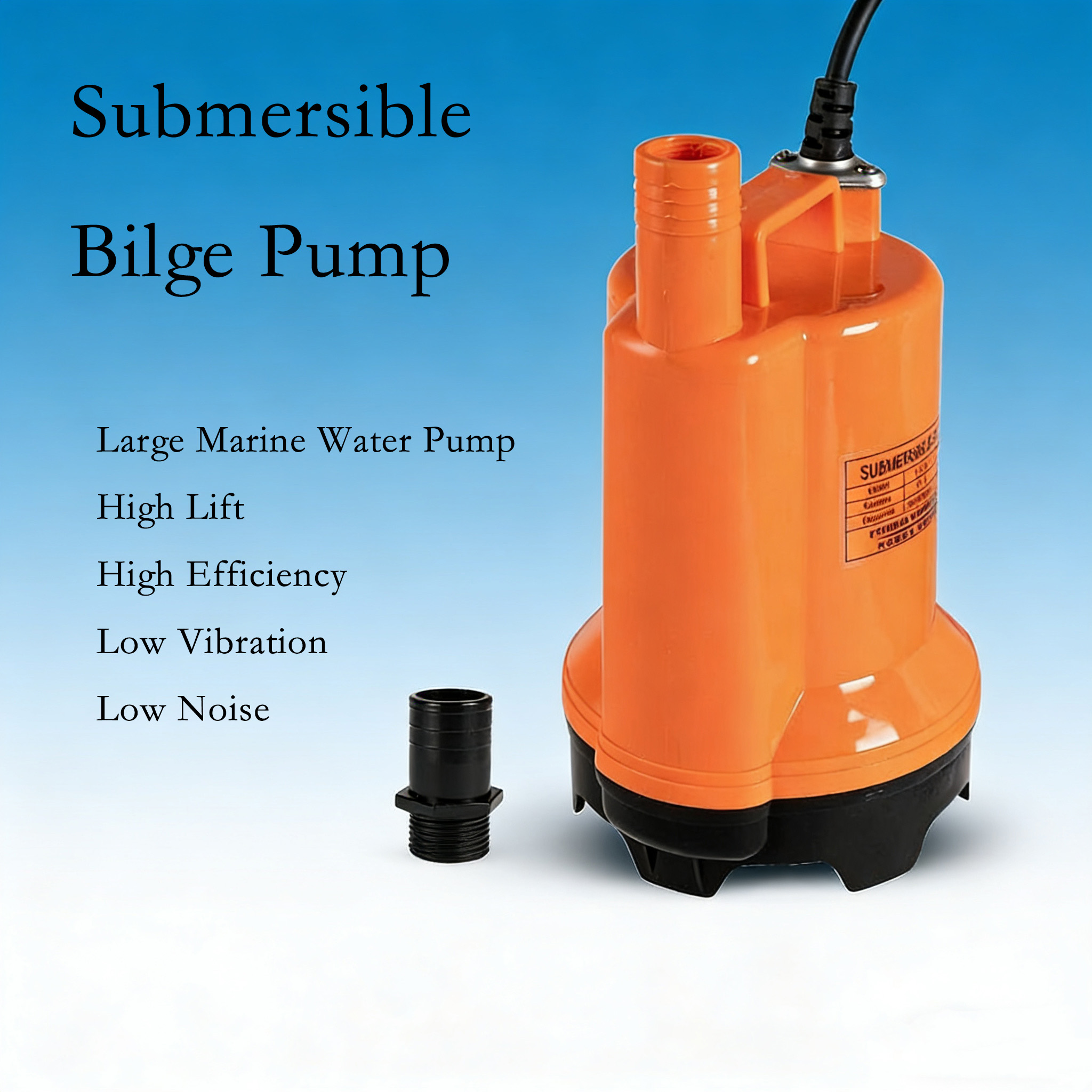 Fishing Boat Bilge Pump - 12V DC Dalgıç Su Pompası, Yüksek