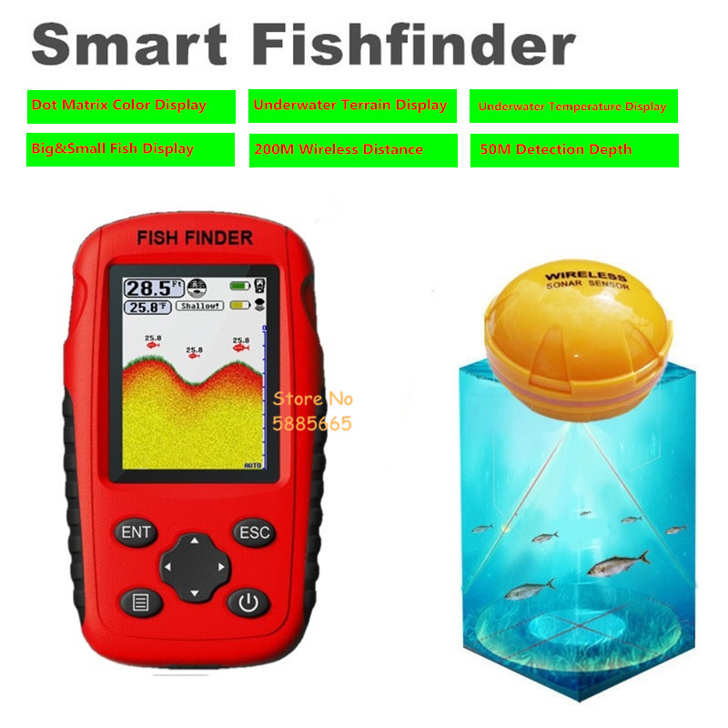 Akıllı Taşınabilir 50M Derinli - Fishing Boat Depth Finder incelemesi ve fiyatı